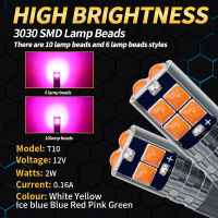 Kalada 1ชิ้นหลอดไฟ W5W T10 3030 10LED สำหรับไฟประตูด้านข้างขนาดเล็กของรถไฟหน้าป้ายทะเบียนรถไฟกันชนรถยนต์1000LM ชุดไฟหน้ารถจักรยานขนาดเล็ก