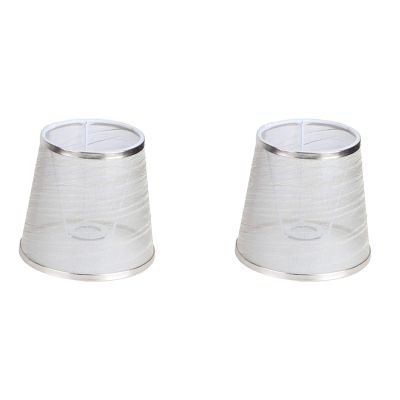 2X Bedside Mini Transparent Lampshade Chandelier Fabric Lamp Wall Lamp Desk Lamp Replacement Shell Cover