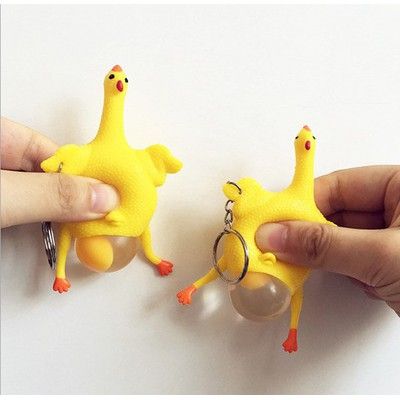 ขายดี-tiktok-พวงกุญแจ-รูปไก่สีเหลือง-ของเล่นบีบคลายเครียด-ของขวัญสร้างสรรค์-น่ารัก