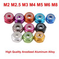 5 Buah/Lot M2 M2.5 M3 M4 M5 M6 M8 Kualitas Tinggi Anodized Aluminium Logam Campuran Nilon Masukkan Kunci Mur Mengunci Diri 11 Warna