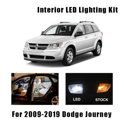 11pcs White Canbus LED Interior Light Map Dome Bulbs Kit Fit For Dodge Journey 2009-2016 2017 2018 Trunk License Lamp