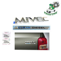 logo MIVEC + CLEAN DIESEL โลโก้ MIVEC + CLEAN DIESEL ของแท้ ใส่ Mitsubishi Triton มิตซูบิชิ ไททัน โครเมี่ยม 2ชิ้น 2-4ประตู มีบริการเก็บเงินปลายทาง