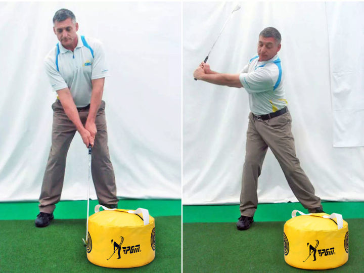 golf-swing-trainer-golf-power-impact-swing-aid-bag-practice-training-smash-hit-strike-bag-trainer-exercise-package-towels