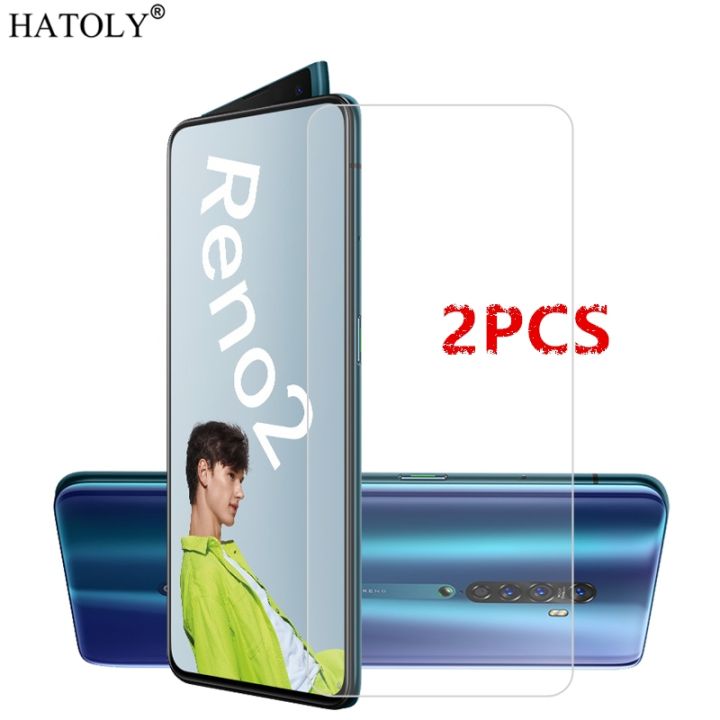 กระจก2ชิ้นสำหรับ-oppo-reno-ฟิล์มกันรอยกันกระแทก-hd-9h-ปกป้องโทรศัพท์ปกป้องหน้าจอแบบแข็งสำหรับ2ชิ้น