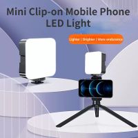 Mini Clip-on Mobile Phone LED Light Selfie Light 5800K Dimmable W/ Battery for IPhone Samsung Huawei Xiaomi Smartphones Selfie Sticks