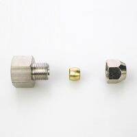 1pc Pneumatic PCF4/6/8/10 series Brass tube ferrule quick screw connector internal thread straight through