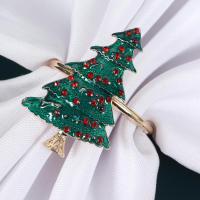 Wedding Napkin Holders Dinner Table Napkin Rings Christmas Tree Napkin Ring Christmas Series Napkin Buckle Napkin Holders For Christmas