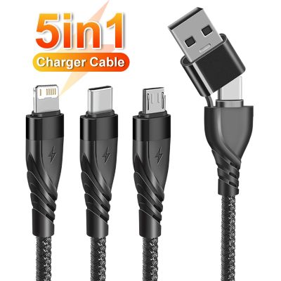 Chaunceybi 5 1 USB-C Fast Charger Cable iPhone 14 13 12 USB Lightning Type C Charging Wire Cord