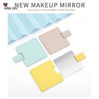 【BEIBEI】 Stainless Steel Card Mirror Portable Fall Proof Rimless Make-up Mirror Square Cover U