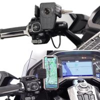 NEW Motorcycle Wireless Charging GPS Phone Holder Navigation Bracket For HONDA Gold Wing 1800 F6B GL1800 DCT 2018 2019 2020 2021