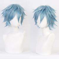 The Big Ups?อะนิเมะ Shigaraki Tomura คอสเพลย์วิกผม เล่นเครื่องแต่งกาย Wigs เครื่องแต่งกาย ผมสีเทา-ฟ้า/Anime Shigaraki Tomura Cosplay Wig Costume Play Wigs Costumes Gray-blue Hair