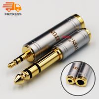 (2 ชิ้น) Liton usa Gold Plated Jack 6.35mm Male to 3.5mm , Jack 3.5mm to 6.35mm Stereo Audio Adapter