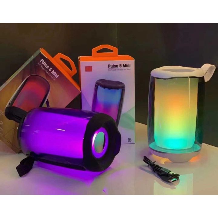 jbl-pulse-5-ลําโพงบลูทูธไร้สาย-แบบพกพา-ขนาดเล็ก-พร้อมไฟ-led-เสียงเบสหนัก-สําหรับปาร์ตี้-dd