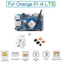 For Orange Pi 4 LTS 4GB LPDDR4 16GB EMMC Rockchip RK3399 Wifi+BT5.0 Heatsinks for OPI 4 LTS Development Board