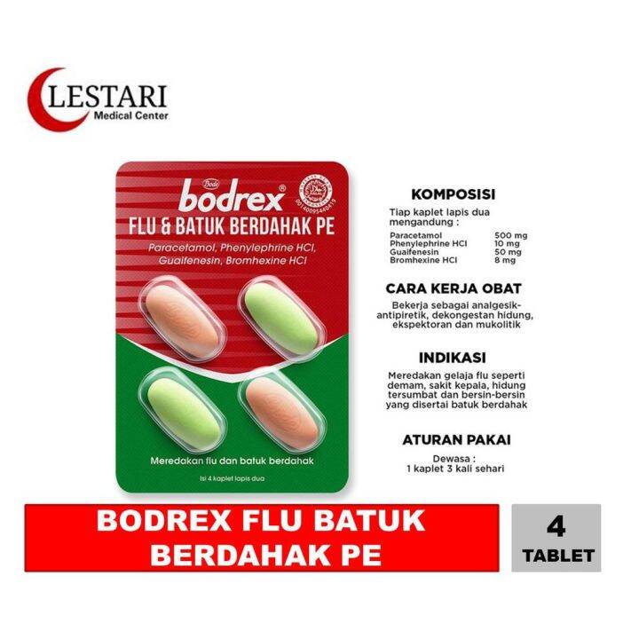 Bodrex Flu Batuk Berdahak Pe Strip Tablet Hijau Lazada