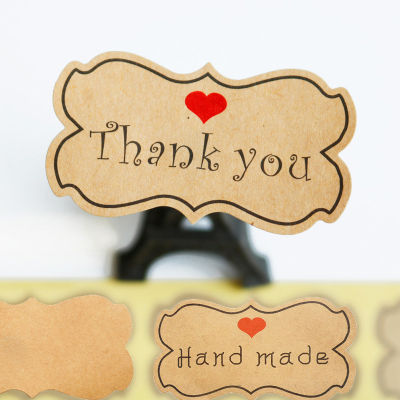 1200pcs Big Size Thank You Handmade Kraft Blank Seal Sticker Gift Seal Paper Label For Party Favor Gift Bag Candy Box Decor