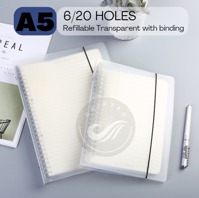 A5 BINDER FROSTED REFILLABLE NOTEBOOK BINDER ORGANIZER Lazada PH