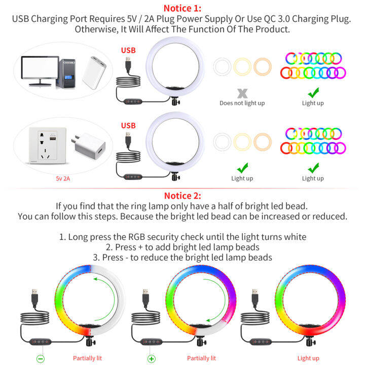 6-5-13นิ้ว-rgb-led-s-elfie-แหวนแสงที่มี2เมตร1-6เมตรขาตั้งกล้องยืนถ่ายภาพแสงเติมแสงภาพแหวนโคมไฟสำหรับ-youtube-วิดีโอ