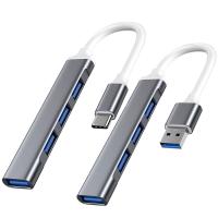 USB C HUB 3.0 Tipe C 3.1 4 Port Adaptor Multi Splitter OTG untuk Lenovo Xiaomi Macbook Pro 13 15 Air Pro PC Aksesori Komputer