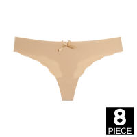 8pcslot Womens Underwear Sexy Panties G String Thong Ice Silk Briefs Tempting Sensual Lingerie Underpants Female Intimates