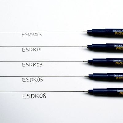 Sakura ESDK-5A Water-based Pen Pigma Micron Pen Set Drawing Pens Black Ink Markers Painting Art Supplies for Artist Stationery