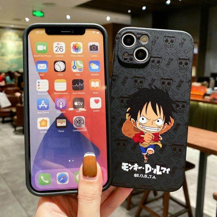 cod-dsfdgfnn-เคสไอโฟน11สีดําวันพีชลูฟี่-ลายแถบข้างขอบเหลี่ยม-เคสซิลิโคน-สำหรับ-เคส-apple-iphone-11-13-se2-2020-6-8-เคสไอi11-เคสไอโฟน6sพลัส-x-12-13-pro-max-เคส-i8plus-เคสไอโฟน7พลัส-xr-เคสไอโฟนxs-เคสไอโ