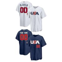 CUSTOM USA Baseball Navy 2023 World Baseball Classic Jersey Men Women Youth