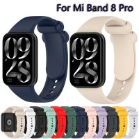 แถบซิลิโคนสำหรับสายนาฬิกาสมาร์ท Mi Band 8 Pro สร้อยข้อมือ Correa อย่างเป็นทางการหัวเข็มขัดพลาสติกสำหรับ Xiaomi Mi Band 8 Pro