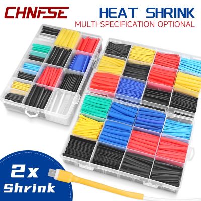 2:1 Heat Shrink Tube127/164/328/140/530/560/580/780pcs Shrinking Assorted Polyolefin Insulation Sleeving Wire Cable Sleeve Wrap Nails  Screws Fastener