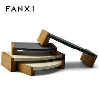 FANXI Fanci ขาตั้งเครื่องประดับไม้เนื้อแข็งแหวนสร้อยข้อมือบอร์ดแสดงเครื่องประดับสองชิ้น