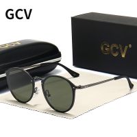 แว่นกันแดดตาแมวแบบกลมคลาสสิก GCV สำหรับผู้ชายผู้หญิงทั่วไป GM แว่นตากันแดด Uv400ผีเสื้อสำหรับ Lunette De Soleil Homme กรอบโลหะ