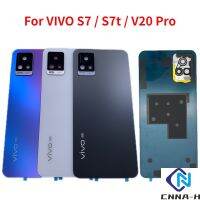 ฝาหลังเดิมสำหรับ VIVO S7 S7t V20 Pro ฝาหลังปิดโทรศัพท์กระจกปลอกหุ้มช่องหลังเคสซ่อมแซมแทนที่ด้วยเลนส์กล้องถ่ายรูป