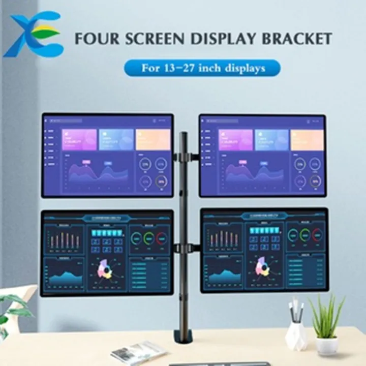 Four Computer Swing Arm Folding Table Monitor Arm Adjustable Tablet 10