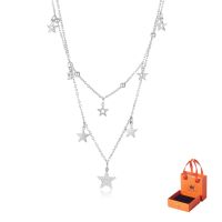 OLEVS Kalung Wanita Anti Karat Titanium Star Shape Pedant Jewelry Women Lady Clavicle Necklace Gold Silver Necklace GX2138 【BYUE】