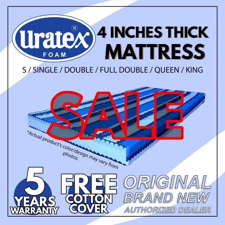 Original URATEX Foam Mattress 4 INCH THICK - 30x75 / 36x75 / 39x75 ...