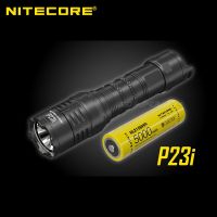 NITECORE ไฟฉายป้องกันตัวเองแบบพกพากลางแจ้งสว่างเป็นพิเศษสามารถชาร์จได้แสงเข้มข้นไฟฉายกล P23i ระยะยาว