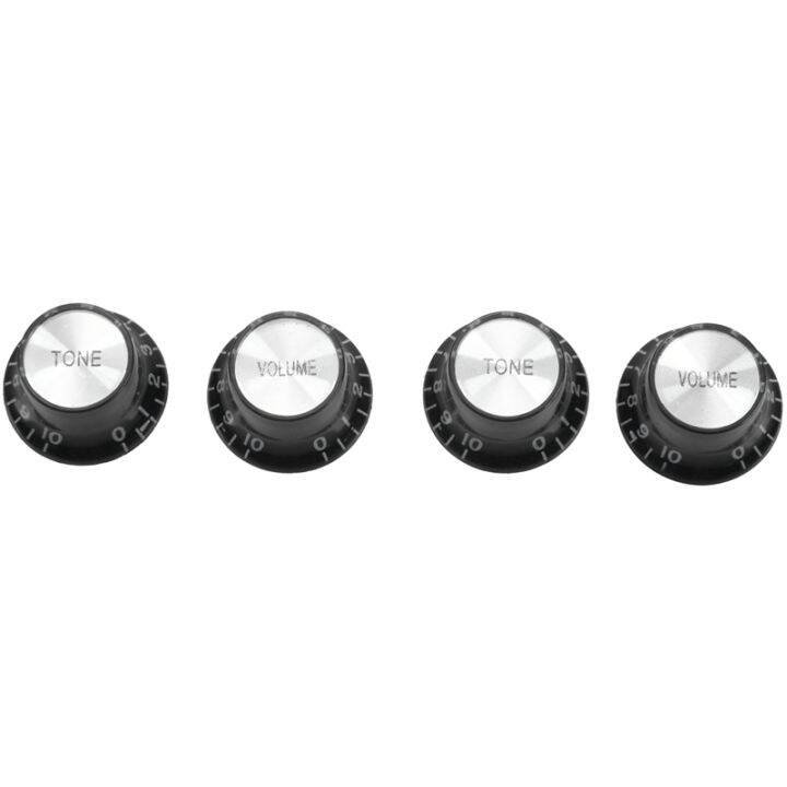 Guitar Knobs 2 Volumes and 2 Tones Silver Top Hat Bell | Lazada PH