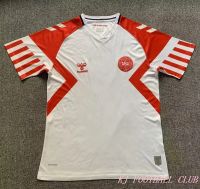 เสื้อเจอร์ซีย์ Denmark Away 23/24 Kaus Sepak Bola คุณภาพแบบไทยสำหรับผู้ชาย