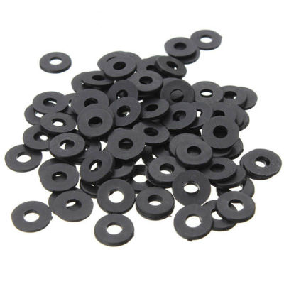 Promotion! M3 x 6mm x 1mm Nylon Flat Insulating Washers Gaskets Spacers Black 200PCS Nails  Screws Fasteners
