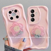 Phone Case เคส Samsung Galaxy A04s A04 A04e A03s A03 Core A02 A02s A10s A20s A21s A30s A50s A50 มาการองสีมาคารอนพร้อมทรายดูดส่องแสงดอกไม้ขาตั้งปกป้องเลนส์ที่คลุมหลังซิลิโคน