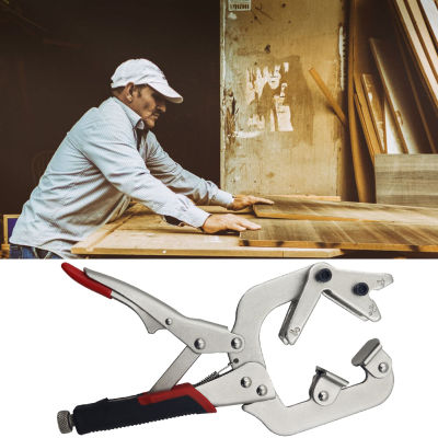 2 in 1 C Clamp Dual Purpose 90 Degree Right Angle Clip Metal Fix Plier Locator for Woodworking Joinery Locking Pliers