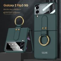 【16- digits】เหมาะสำหรับ Samsung Galaxy Z Flip3เคสโทรศัพท์มือถือ Flip3บางเฉียบ5G หัวเข็มขัดแหวนพับเคสป้องกันโทรศัพท์มือถือ