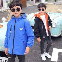 ZZOOI Boys Jacket Spring autumn Children Sport Fleece Double-sided Wear Jacket For Boys Kids Warm Waterproof Windproof Teenage Coats