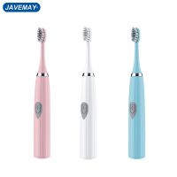 ❅❦❁ Battery Type Toothbrush Sonic Electric for Adults Children Ultrasonic Automatic Vibrator Whitening IPX7 Waterproof 3 Brush Head