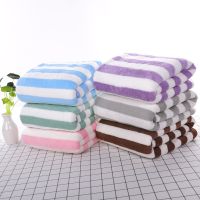 【DT】hot！ Stripes Absorbent Drying Sets Soft Adults Face Hand Microfiber Comefor Swim