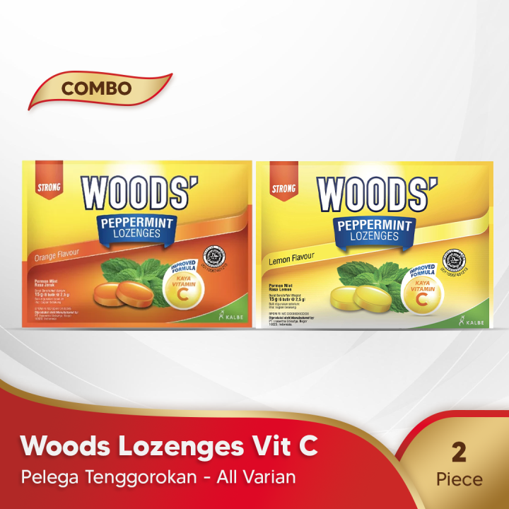 Woods Lozenges Vitamin C All Variant Pelega Tenggorokan Lazada