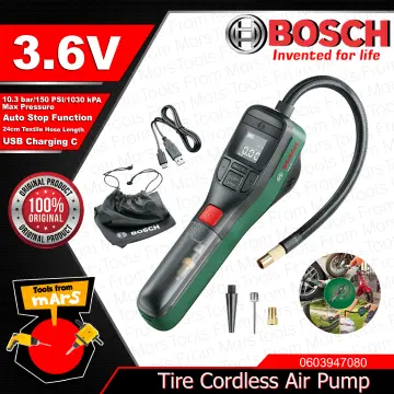 Bosch 3.6V Cordless Electric Air Pump Compressor Portable USB C 150 PSI  EasyPump