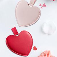 Mini Leather/Stainless Steel Mirror Rpund Heart Shape Compact Mirror Girl Mirror Foldable Portable Bag Gift Pocket Favor Makeup S7W5