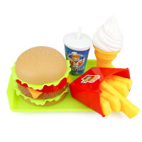 5pcs/set Children Simulation Food Hamburger Hotdog Kitchen Toy Set Kids Pretend Play Snack Burger Educational Toys