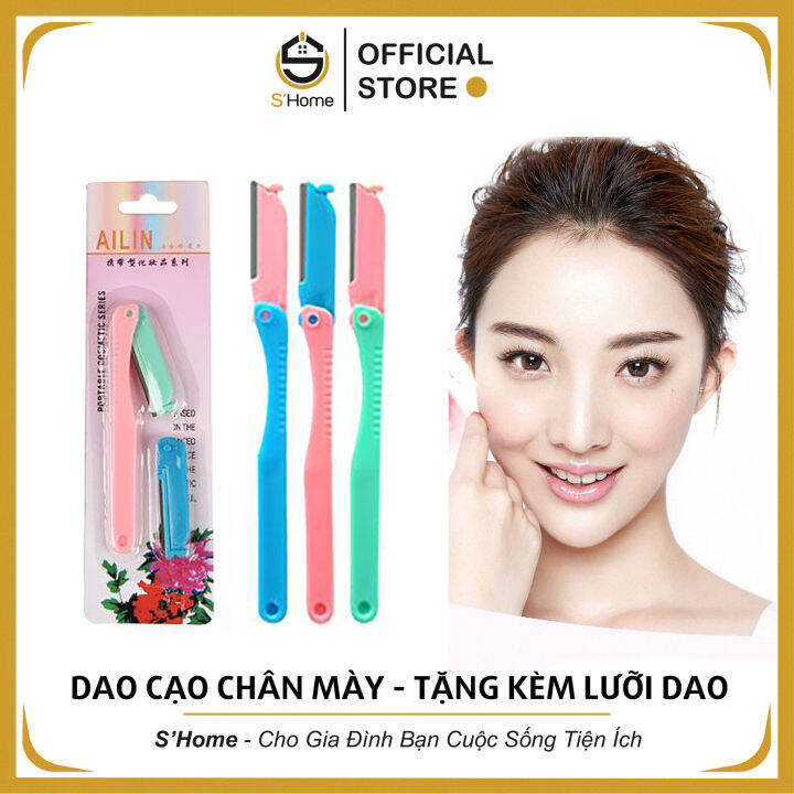 Dao Cạo Lông Mày Dao Cạo Tiện Dụng Nhỏ Gọn Xinh Xắn Tặng Kèm Lưỡi Dao S Home Sh53